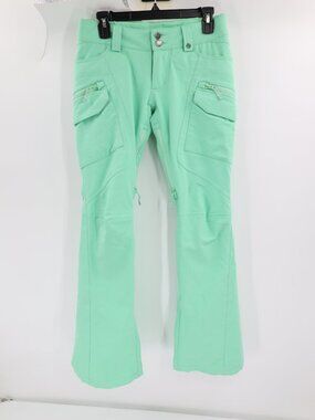 Burton ski Pants Womens xs L31 Gloria mountain dew Insulated Snowboard Bootcut